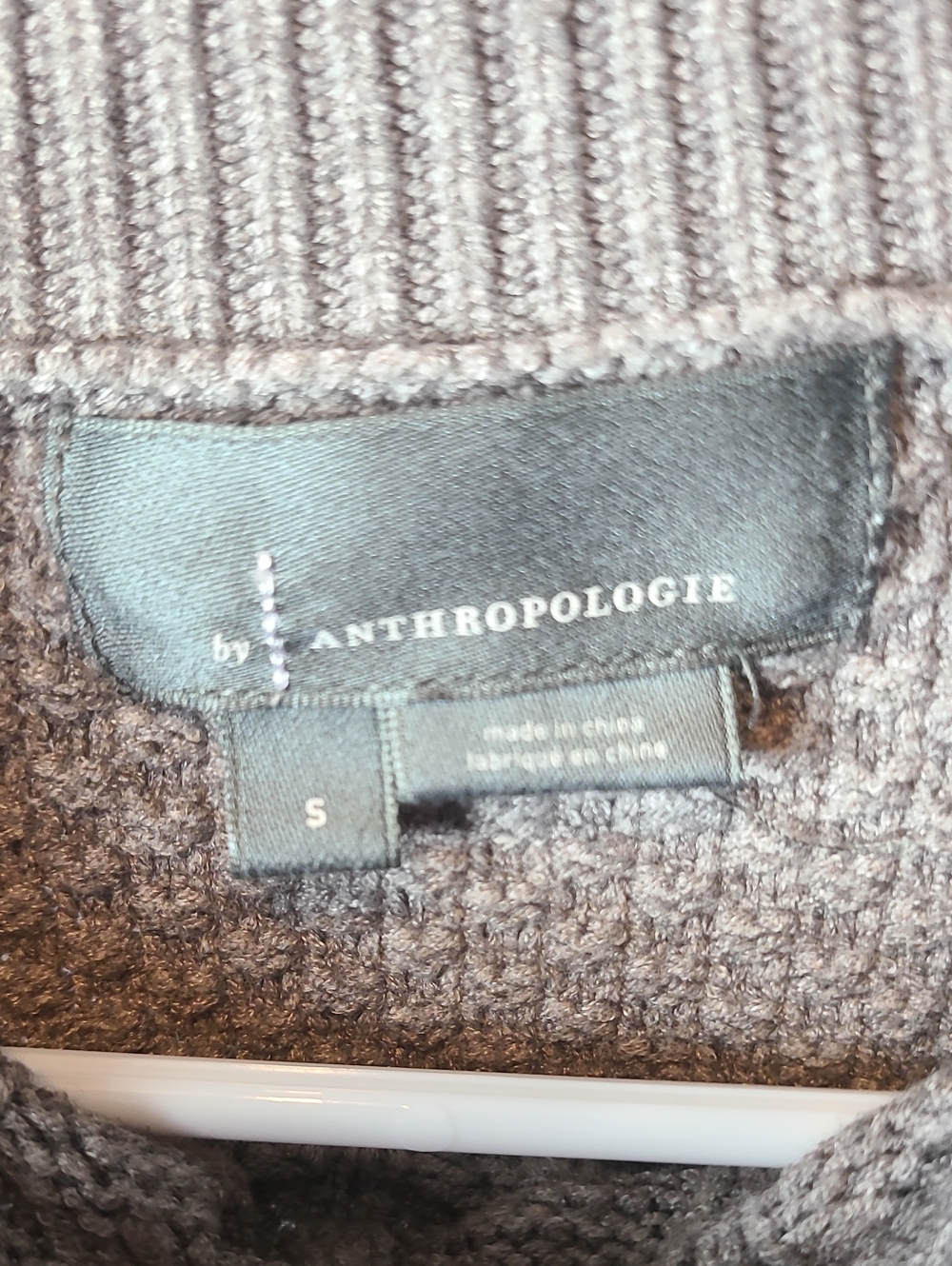 Anthropologie cable knit sweater Cropped Grey Sweater. Womens Small - Picture 5 of 7